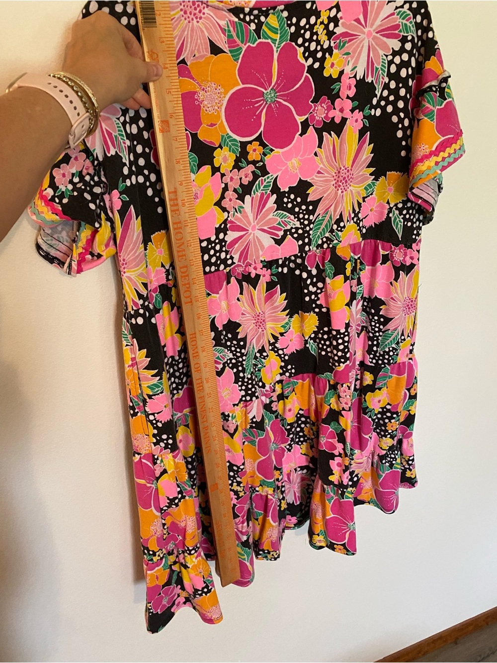 crown & ivy Pink, Yellow & Black Floral dress - Picture 6 of 7